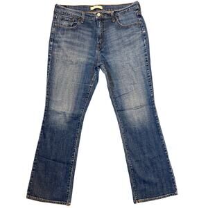 Levis 515 Blue Jeans BootCut Women’s Sz 14 M Mid Rise Dark Wash Denim